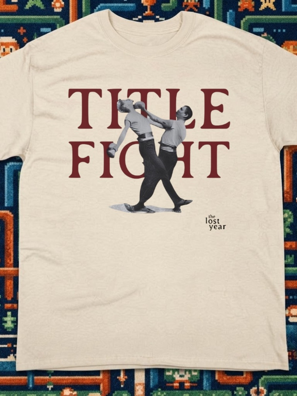 Off WhiteTitle Fight Boxing Photo T-Shirt | Indie Rock | Retro Cool | Band Lover